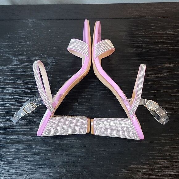 BRAND NEW KAYLEEN RHINESTONE STRAP&HEEL SANDALS - Picture 7 of 15
